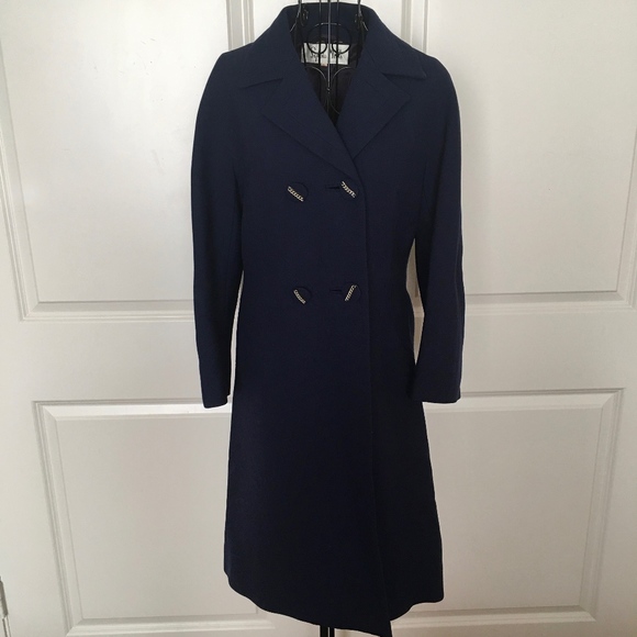 Sylvia Mills London Jackets & Blazers - VTG 1940s WWII Sylvia Mills London Wool Coat Blue